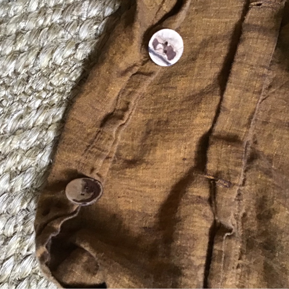 2 standard shams 100% linen. Custom made with bottom closures.